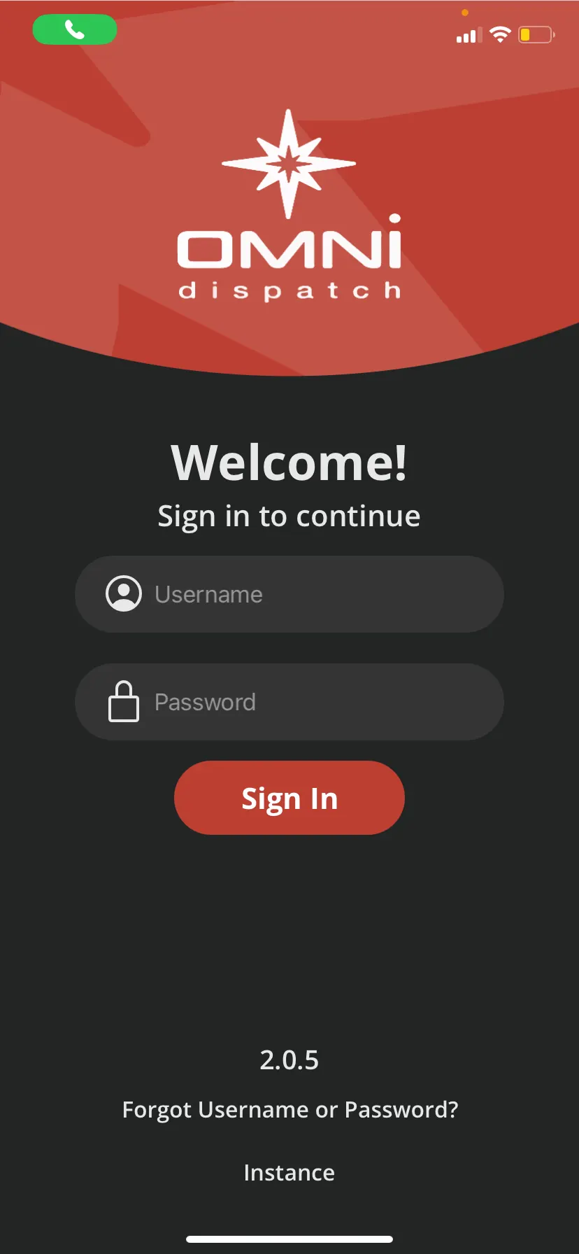 Enter your username and password as set up with your Supplier. Select Sign In.