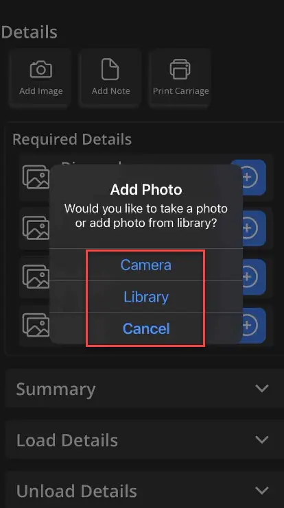Select where the picture will load from, in this demonstration, we will select camera.